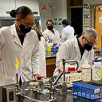 Students Working in lab